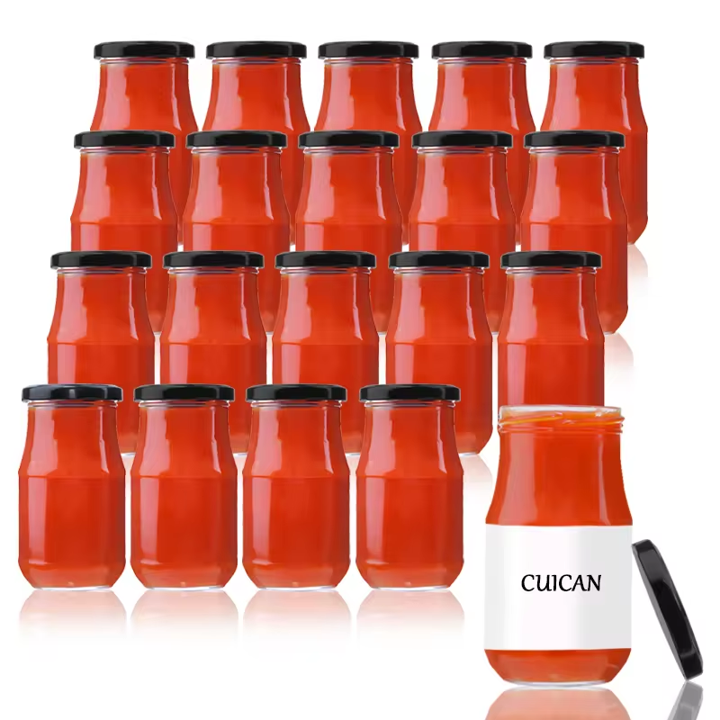 Wholesale glass ketchup bottle
