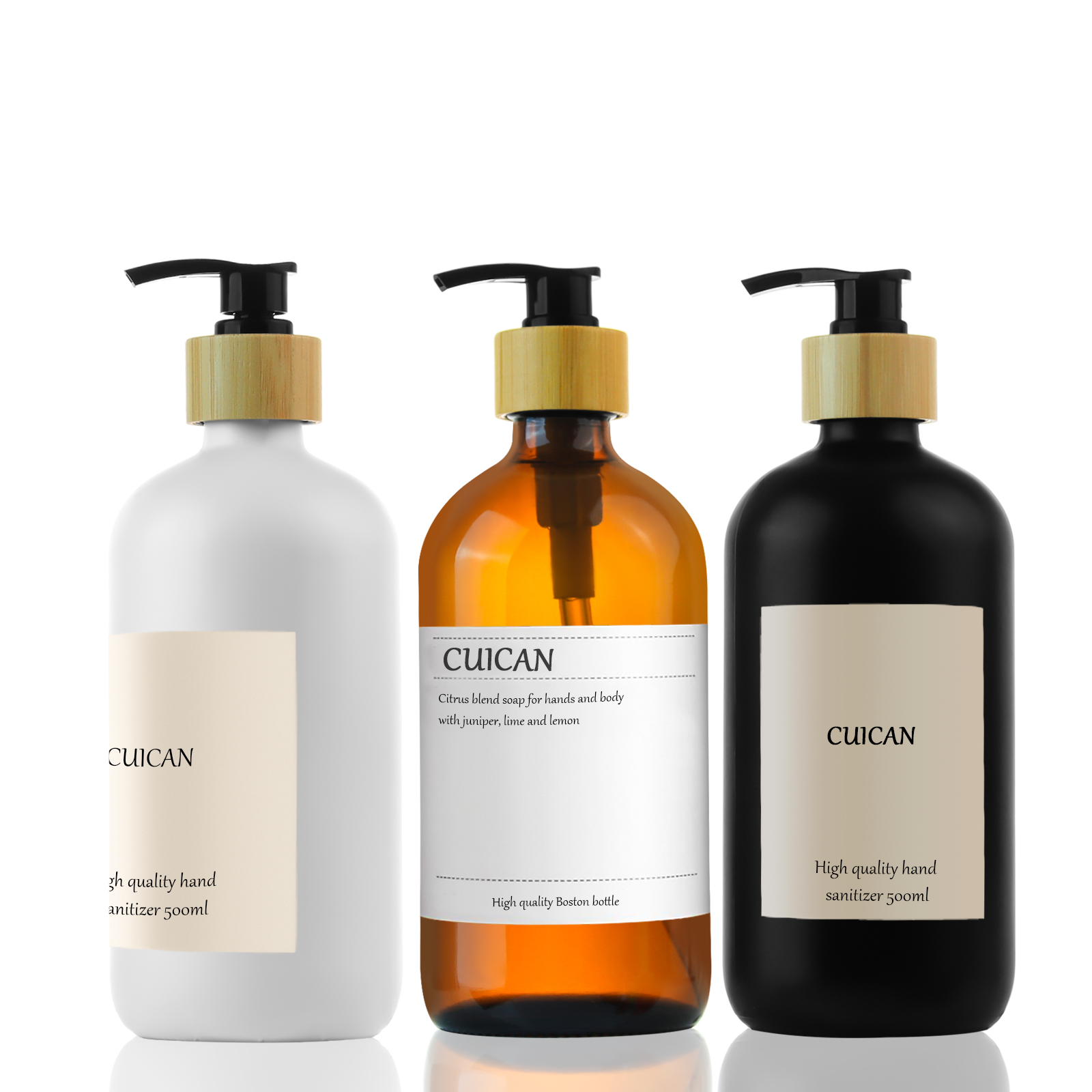Custom 500ml Glass Lotion Bottle