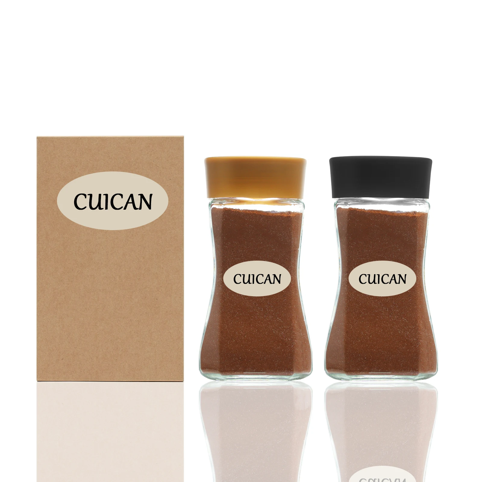 Custom Glass Coffee Jar, 50g, 100g, 200g