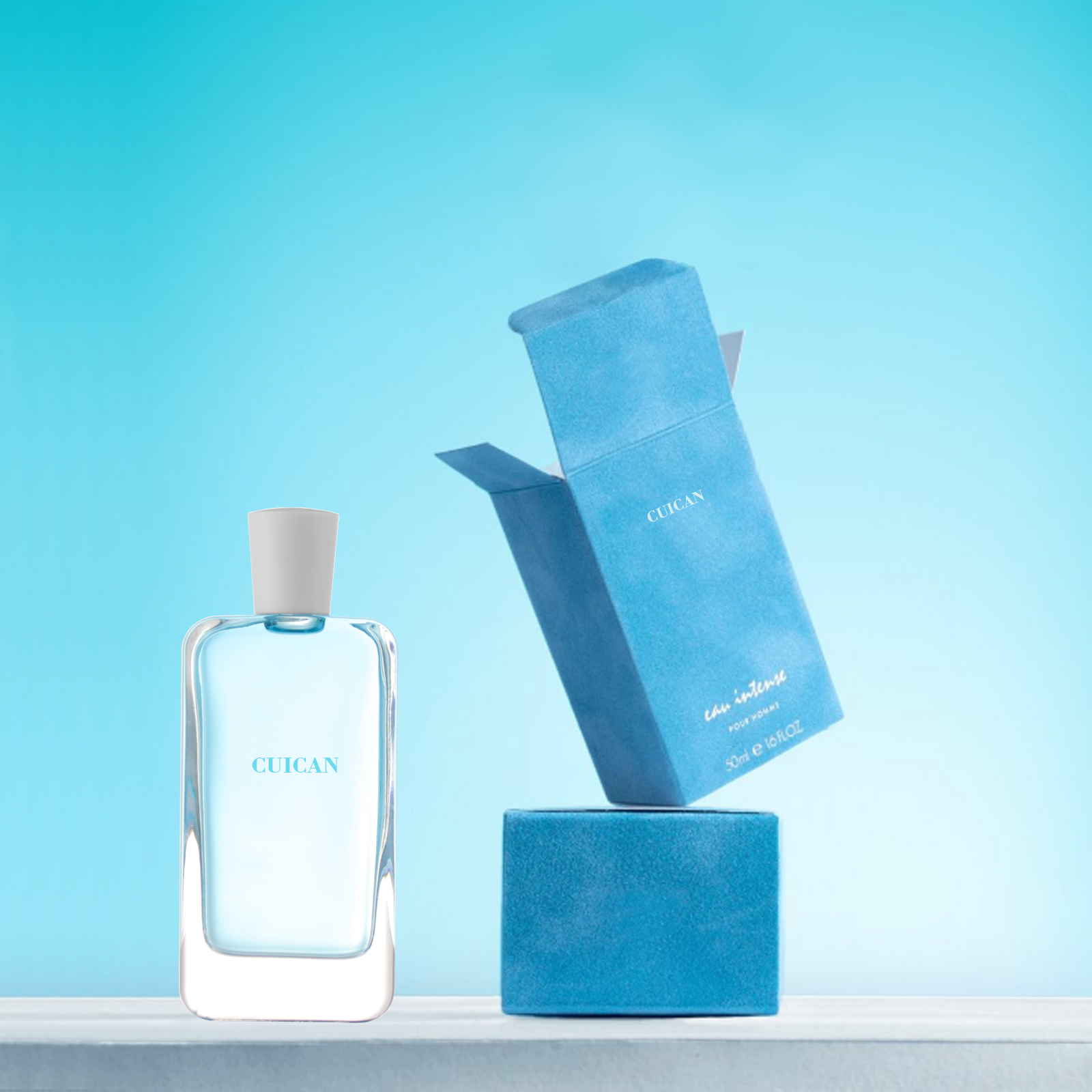 Custom 100ml Flat Glass Perfume Bottle
