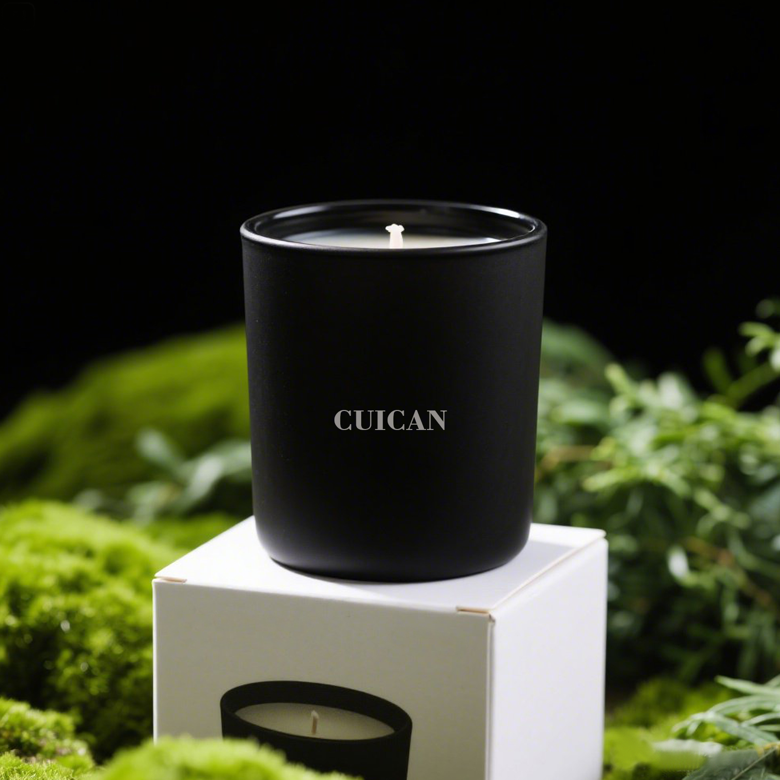 Custom Black Glass Candle Holder,220ml,315ml,430ml