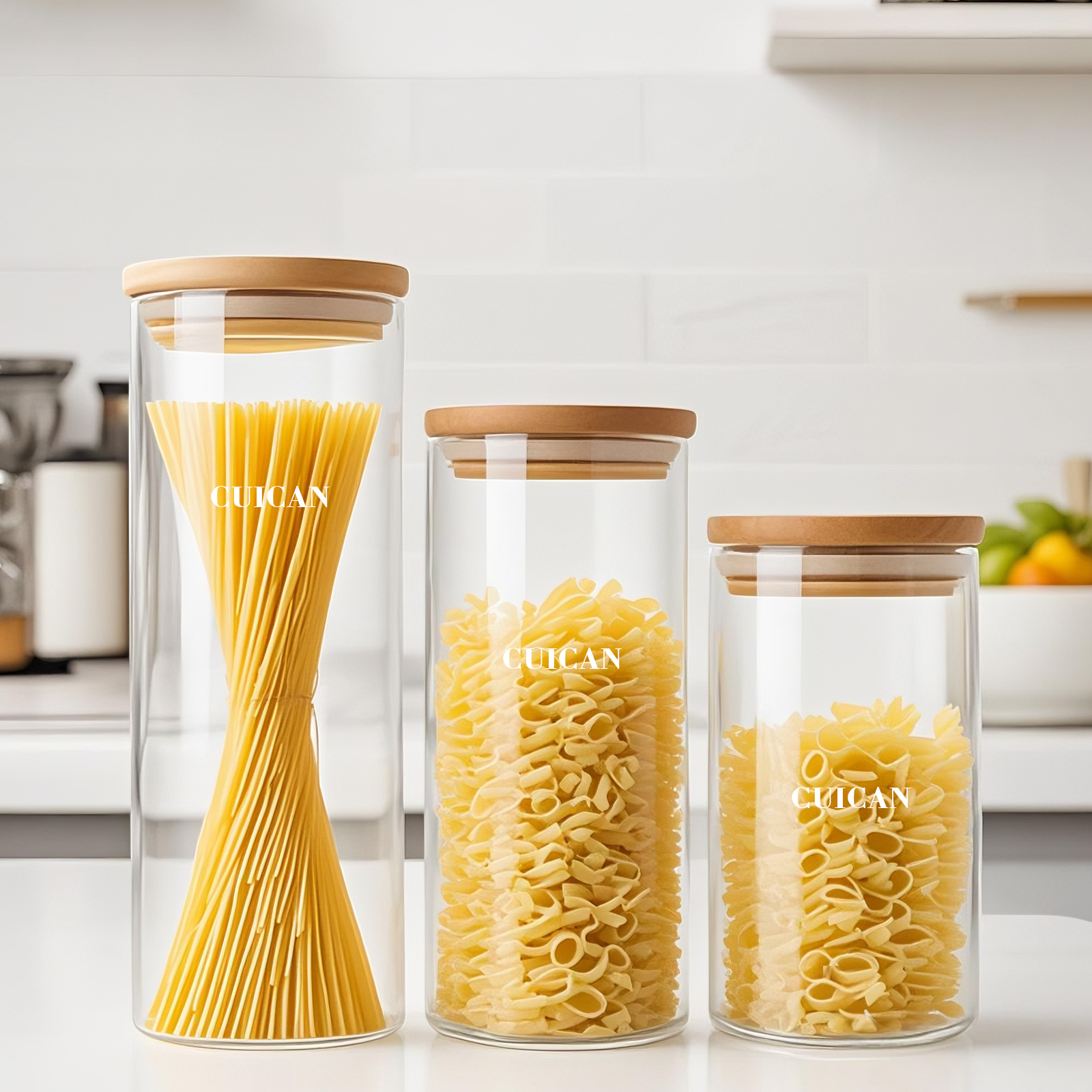Wholesale Glass Food Jar, 170ml,300ml,500ml,1000ml