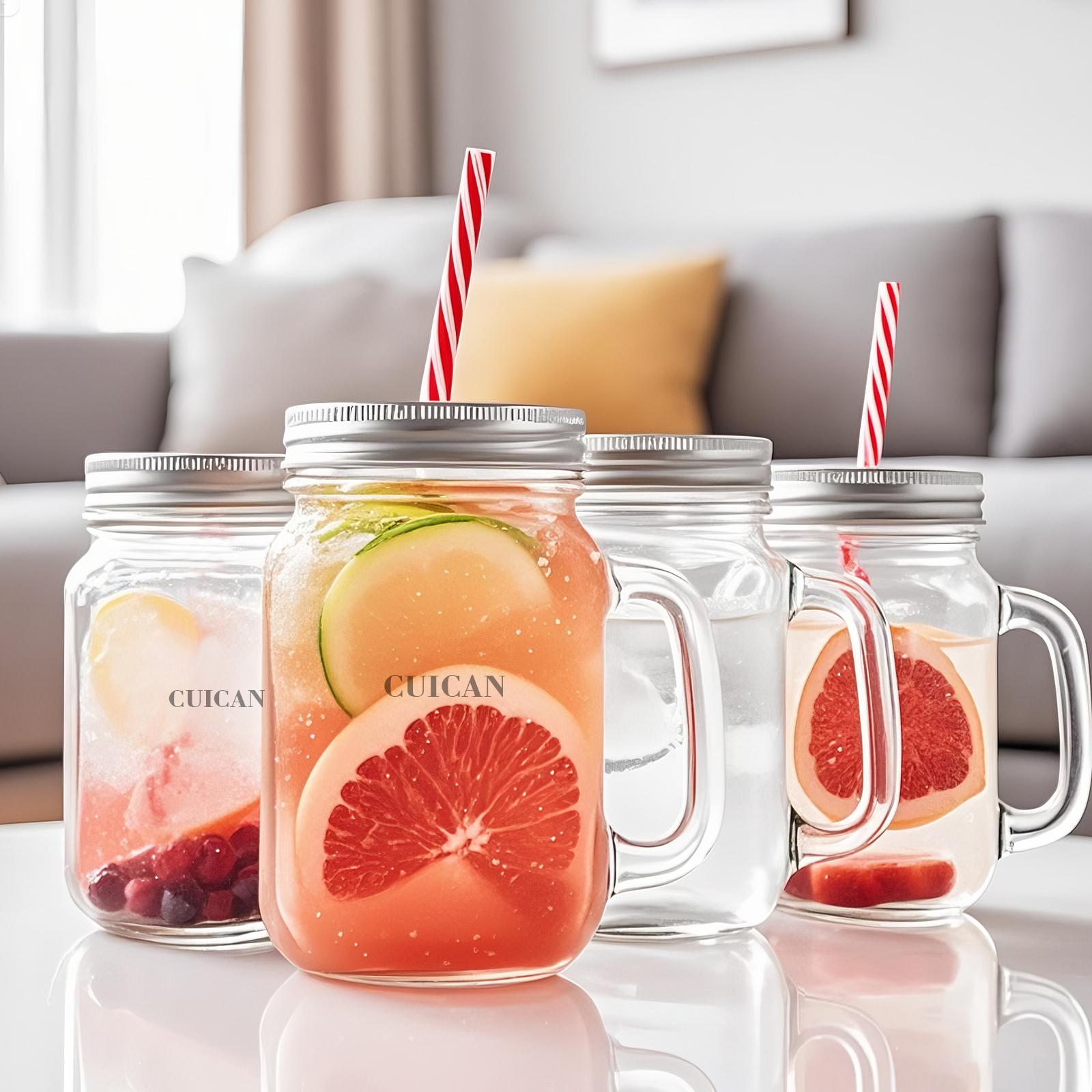 wholesale Glass Beverage Bottles with Handle