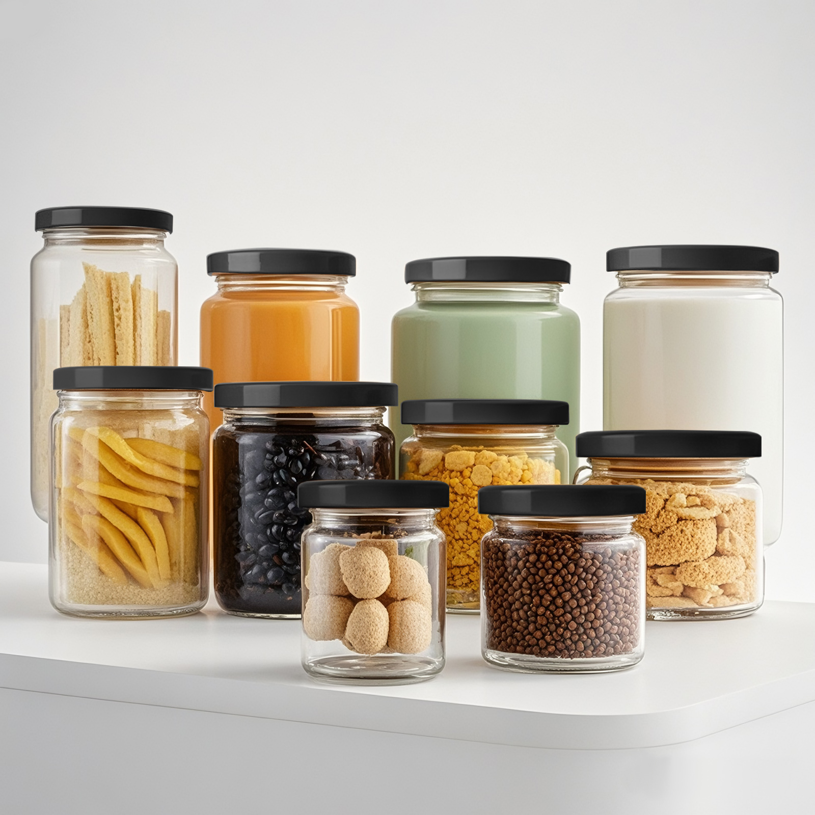 OEM Glass Honey Jar,100ml,150ml,195ml,240ml,350ml,450ml,500ml,730ml,770ml,1000ml