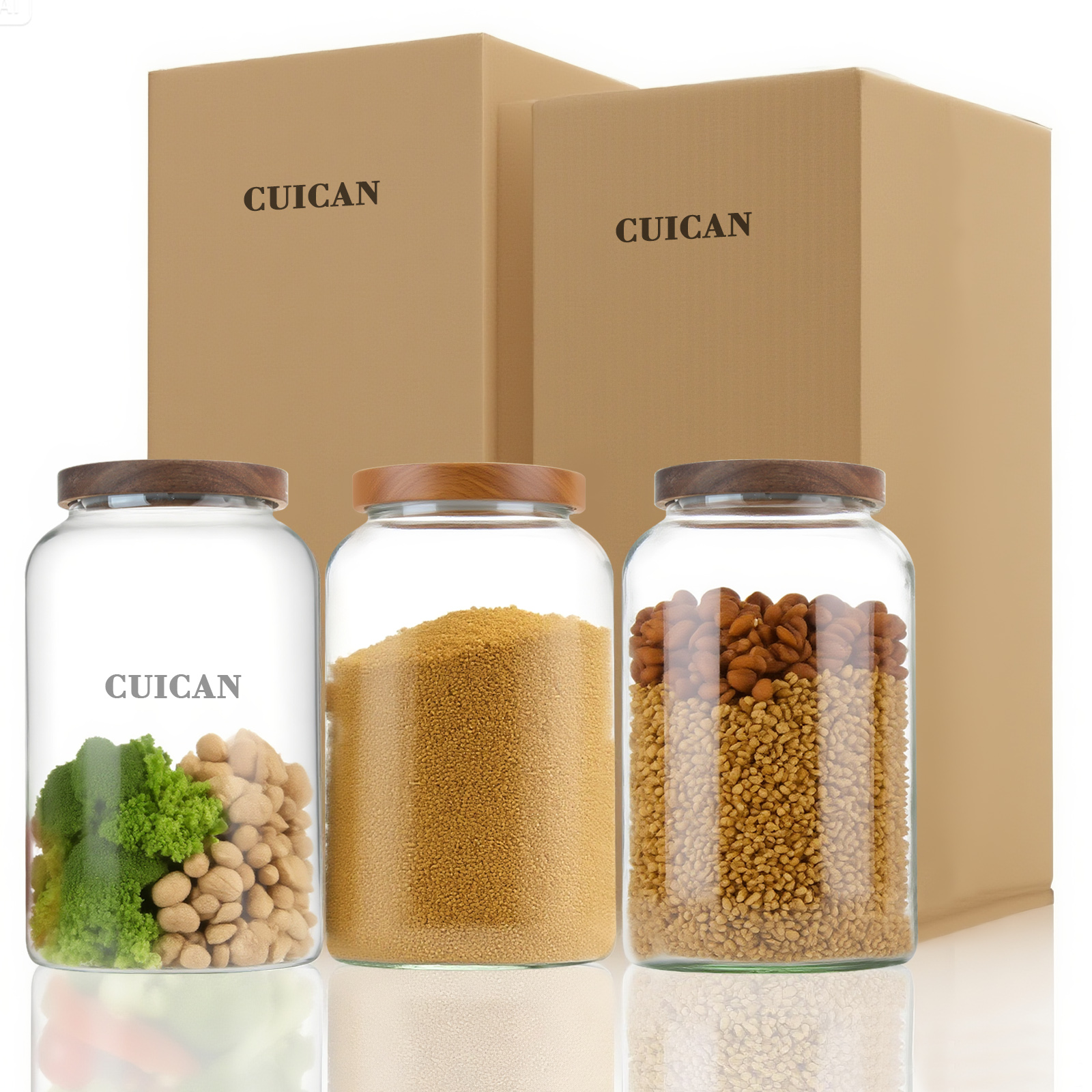 Wholesale Glass Food Jar,1300ml,2000ml,2800ml