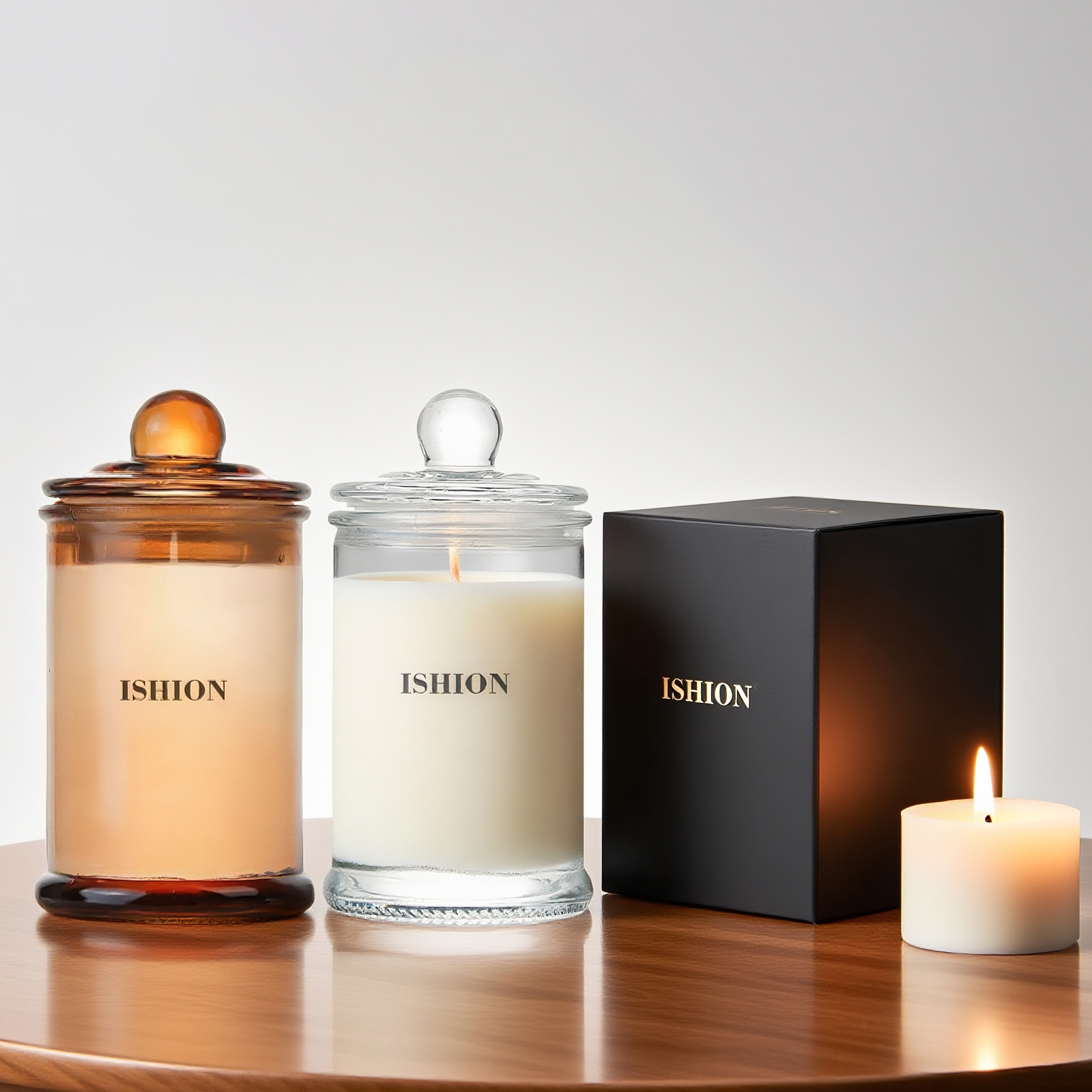 Cuatom Glass Candle Jar,100ml,150ml,350ml,750ml,950ml,1200ml