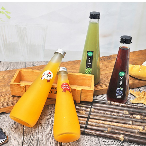 Lowest Price for Aromatherapy Roller Bottles - 250ml /330ml round transparent beverage juice glass bottle Cui Can Glass detail pictures