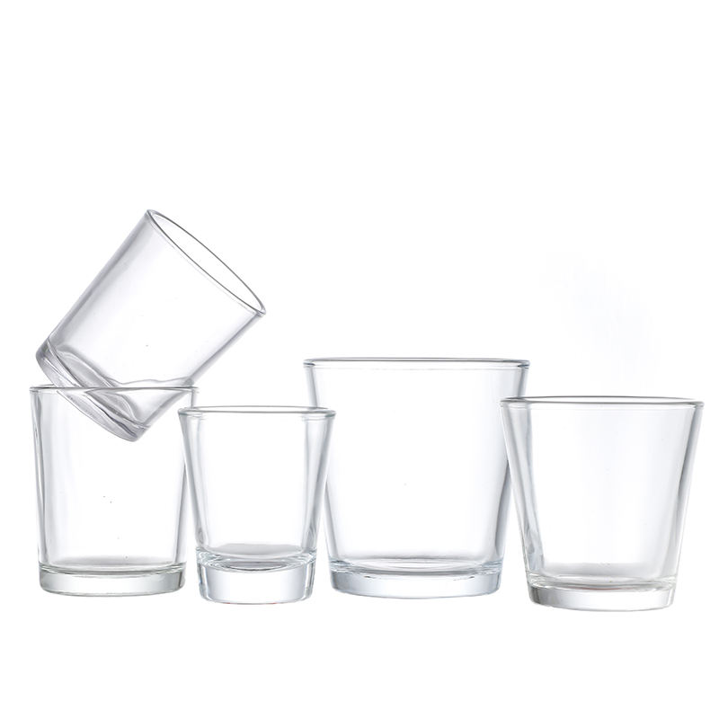Massive Selection for Candle Vessels Bulk Wholesale - Luxury clear empty glass candle jarsCui Can Glass detail pictures