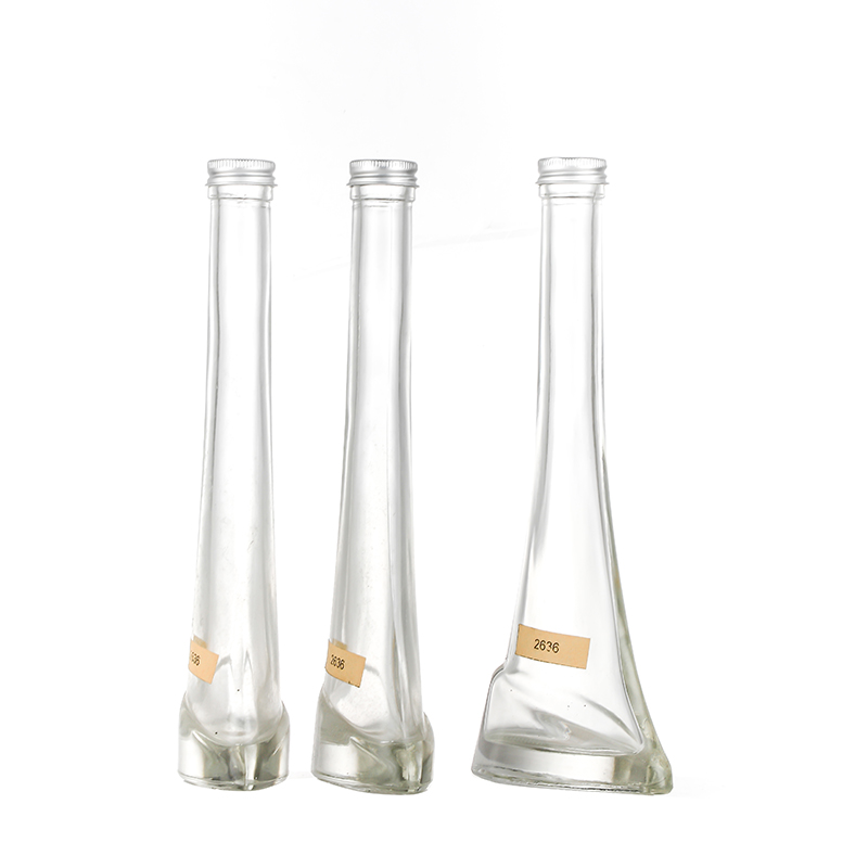 OEM/ODM ChinaColored Wine Bottles For Sale- Empty 128ml 4oz Conical Shaped Liquor Juice Bottle Milk Tea Glass Bottle Cui Can Glass detail pictures
