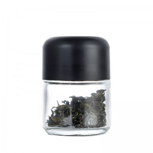 wholesale child resistant cap clear hemp glass jar