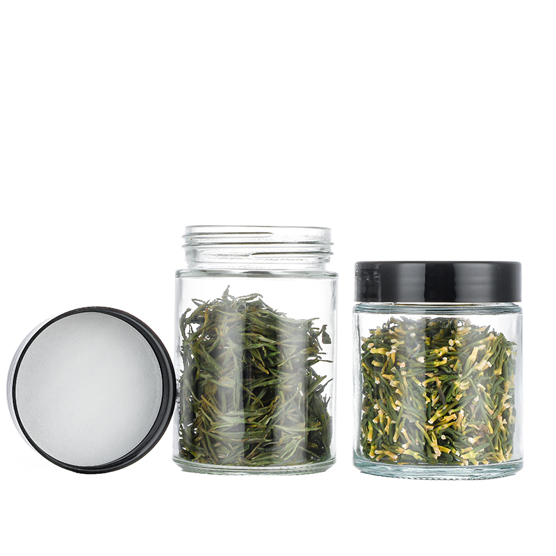 2oz 4oz clear Hemp Glass  Jar