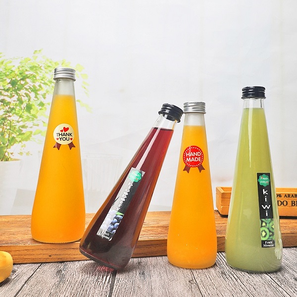 Lowest Price for Aromatherapy Roller Bottles - 250ml /330ml round transparent beverage juice glass bottle Cui Can Glass detail pictures