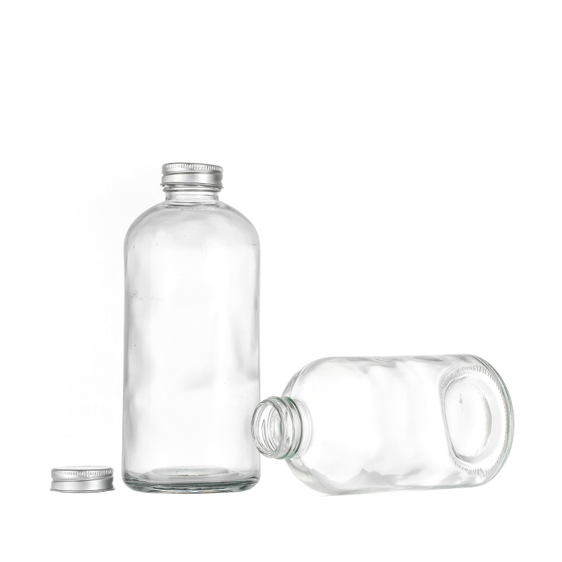 Big discounting Miniature Perfume Bottles For Sale - round shape 12 oz glass juice bottles wholesale Cui Can Glass detail pictures