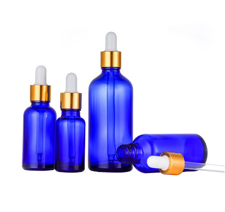 blue color essential oil bottles wholesale