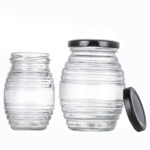 round shape glass honey jars for sale