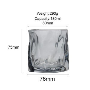 Low price wholesale 180ml unique twisted shape wine whisky vodka glass cup