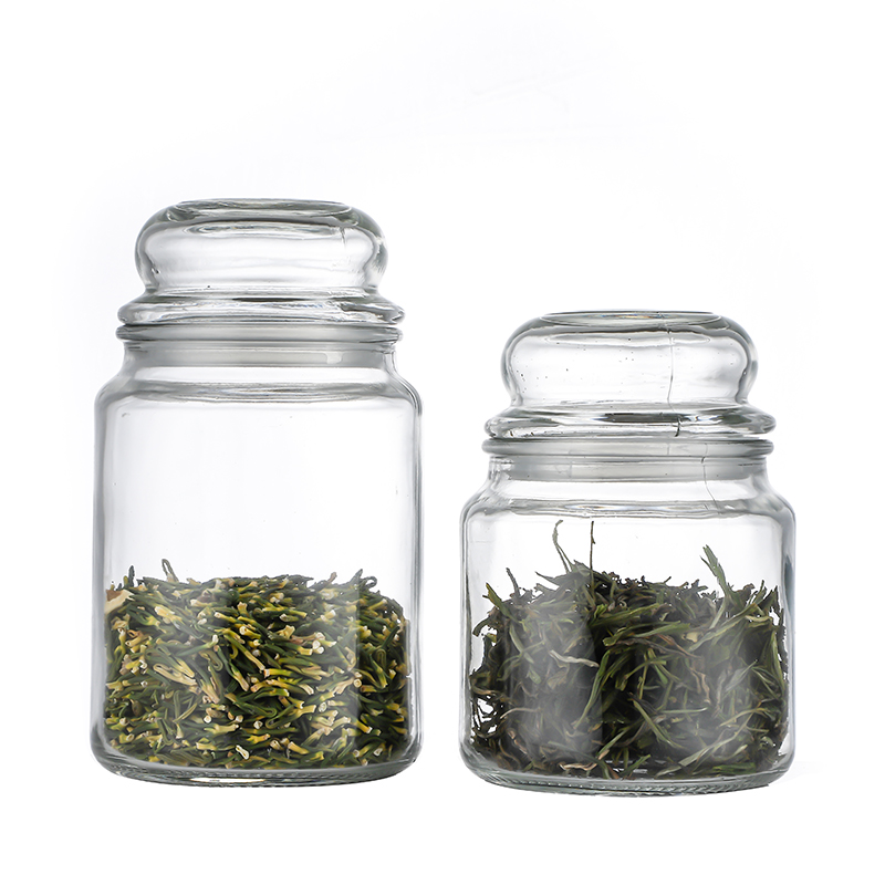 China New Product Candle Jars With Lids Wholesale - Round shape 500ml 750ml Hemp Glass  Jar Cui Can Glass