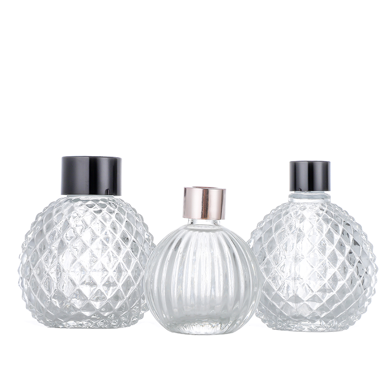 Hot sale Glass Cosmetic Jars Wholesale - round shape empty diffuser bottles wholesale Cui Can Glass detail pictures