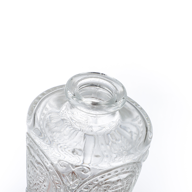 Trending Products Beautiful Kitchen Canisters- Luxury Round Crystal 10oz 293ml Custom Refillable Diffuser Perfume Glass Bottle with Diffuser Cui Can Glass detail pictures