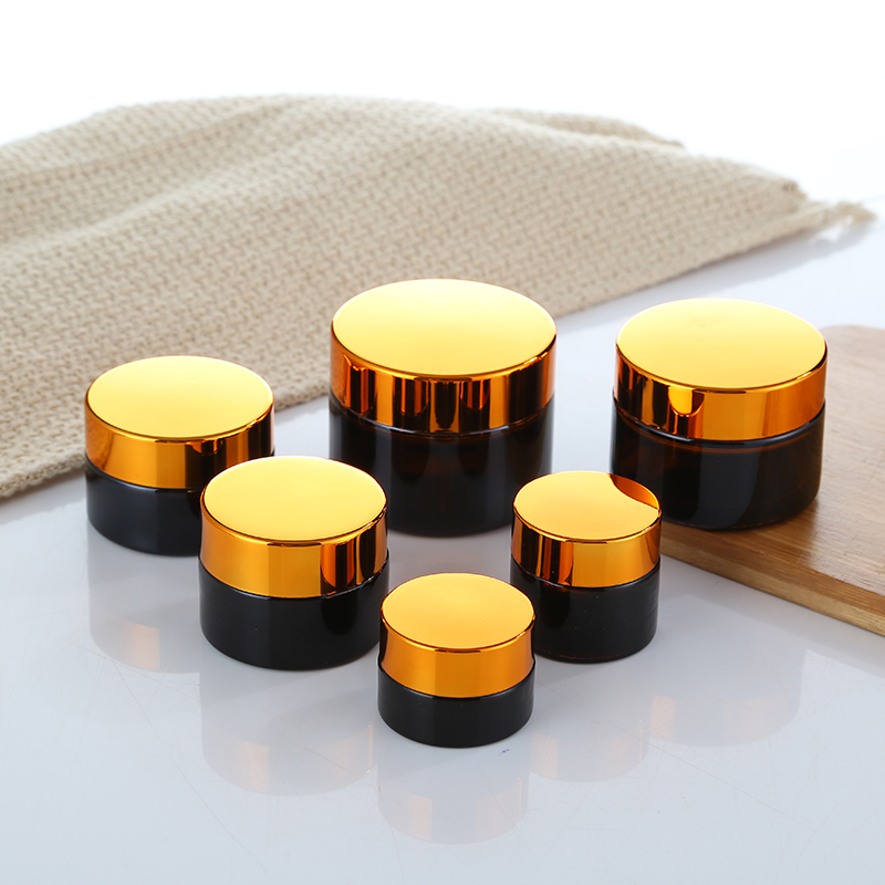 Good qualityAirless Cosmetic Packaging- 200ml clear white frosted face cream glass bottle Cui Can Glass detail pictures