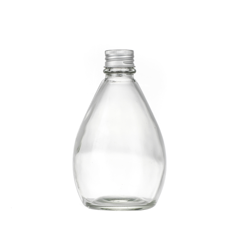 Factory wholesale Wholesale Clear Glass Spray Bottles - Water drop shape glass juice bottles wholesale Cui Can Glass detail pictures