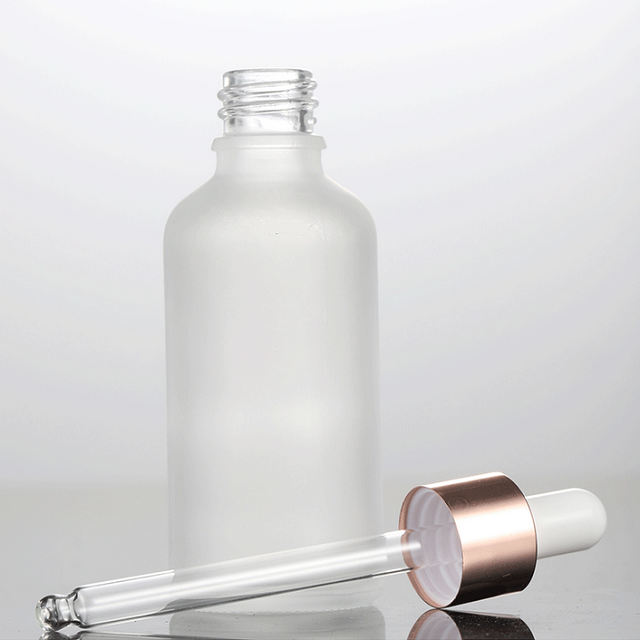 China wholesaleCosmetic Spray Bottle- 1oz Frosted Clear Glass Dropper Bottle 5ml 10ml 15ml 20ml 30ml 50ml 100ml essential oil bottle with Dropper Cui Can Glass detail pictures