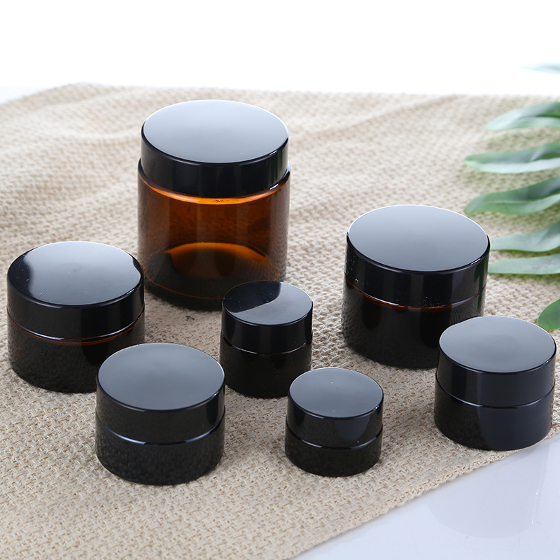 Good qualityAirless Cosmetic Packaging- 200ml clear white frosted face cream glass bottle Cui Can Glass detail pictures