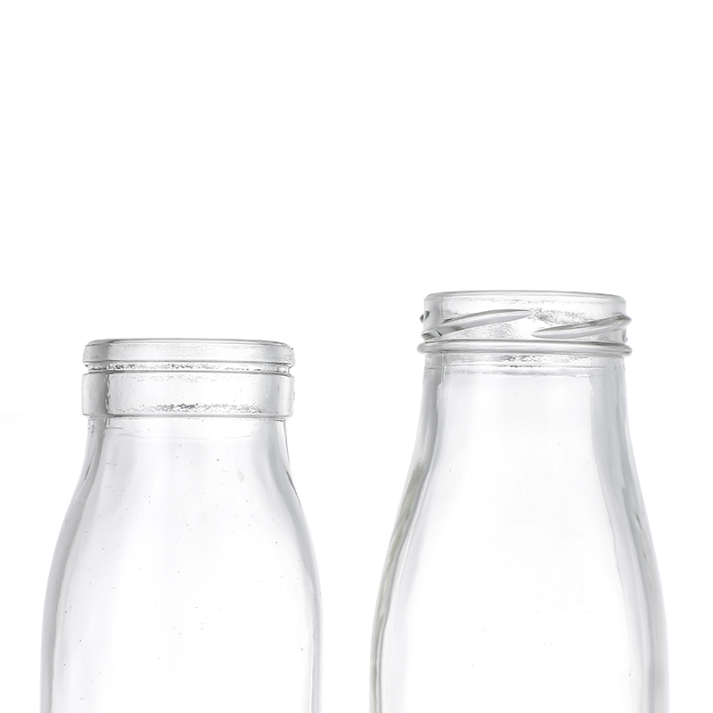 Wholesale PricePerfume Glass- Wholesale Food Grade 200ml 260ml 330ml 500ml 1000ml Glass Milk Bottle with Metal Lid Cui Can Glass detail pictures