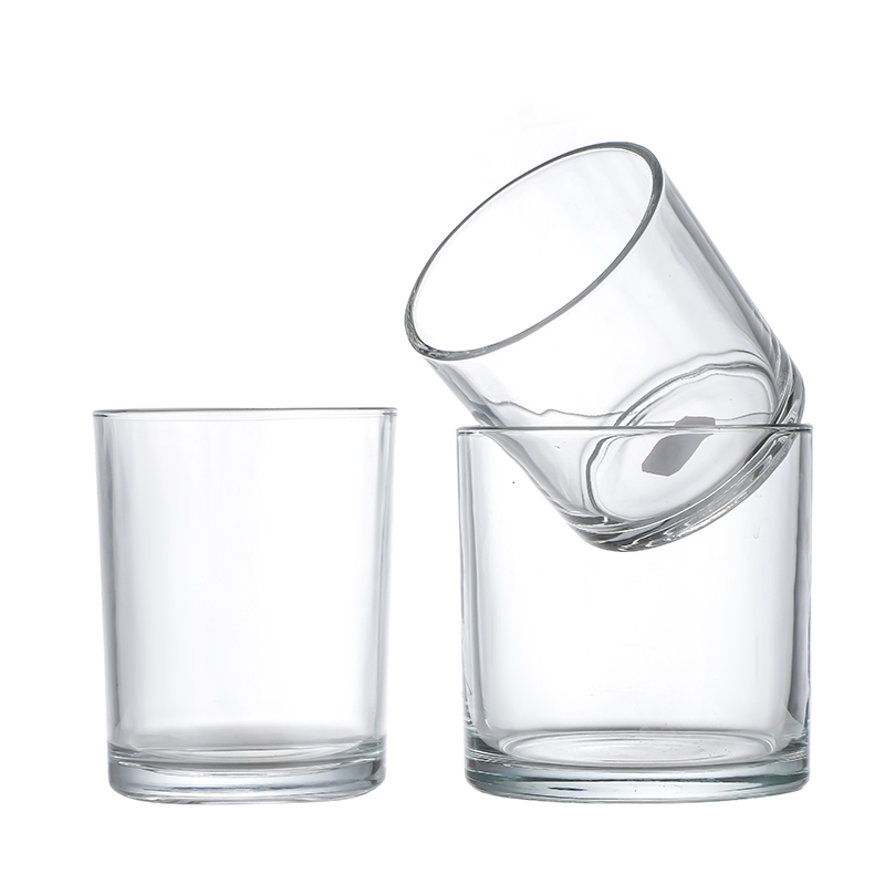 Massive Selection for Candle Vessels Bulk Wholesale - Luxury clear empty glass candle jarsCui Can Glass detail pictures
