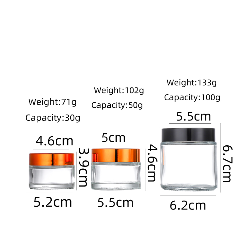 glass cosmetic jars wholesale