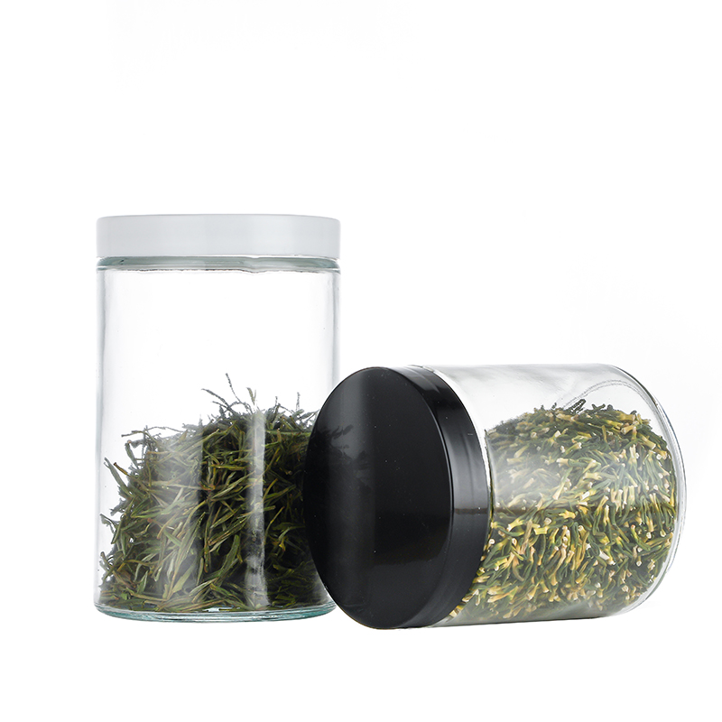 25oz clear color hemp glass bottle