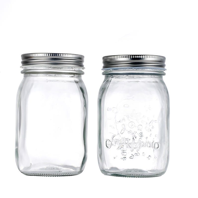 Fixed Competitive Price  Mason Jar Brand  - Glass Regular Mouth Mason Jars 17 oz Clear Glass Jars with Silver Metal Lids for Sealing Canning Jars for Food Storage 4PACK Cui Can Glass