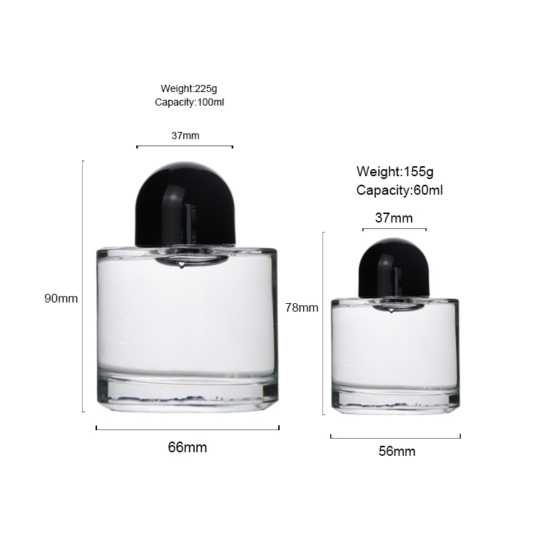 Wholesale OEM/ODM 50ml 100ml luxury round empty men/women perfume glass bottles with pump sprayer