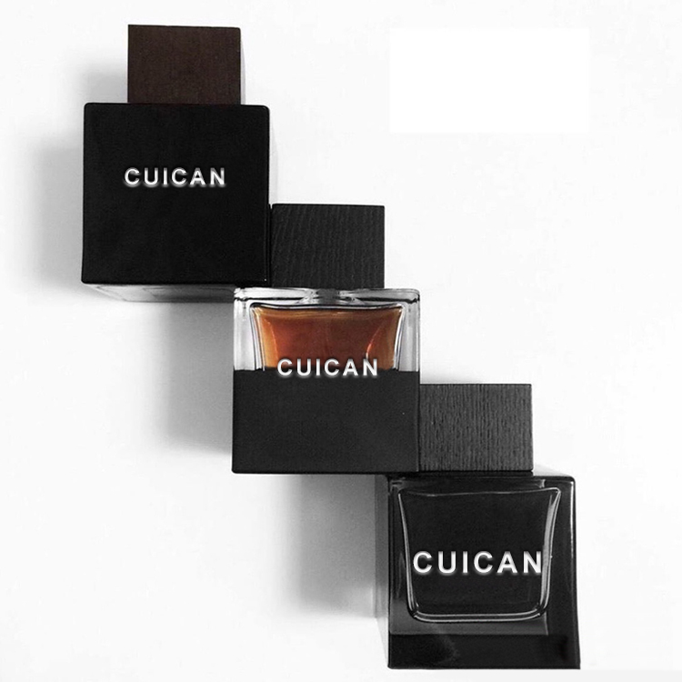 Wholesale 50ml Custom Logo Free Design Luxury Black Empty Glass Perfume Bottle with Packaging Gift Box