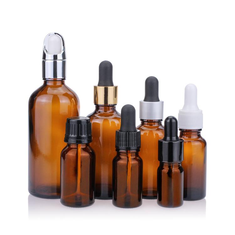 Factory Supply  Black Cosmetic Bottles  - 50ml to 1000ml spray dropper pharmaceutical glass bottles Cui Can Glass