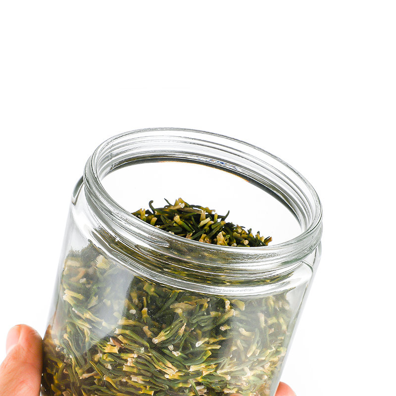 round shapeclear color hemp glass bottle
