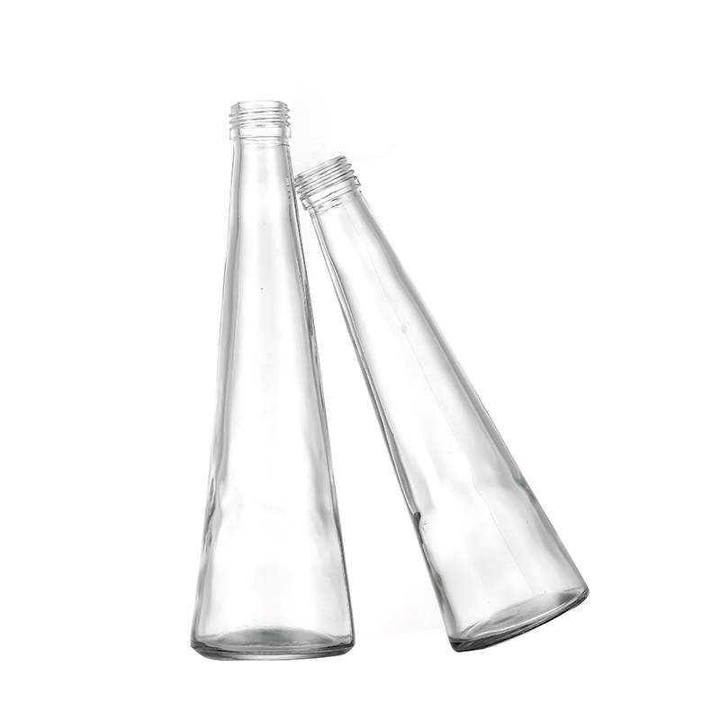 Popular Design for500ml Wine Bottles Wholesale- Round Triangle 250ml 325ml Glass BottlesCui Can Glass detail pictures