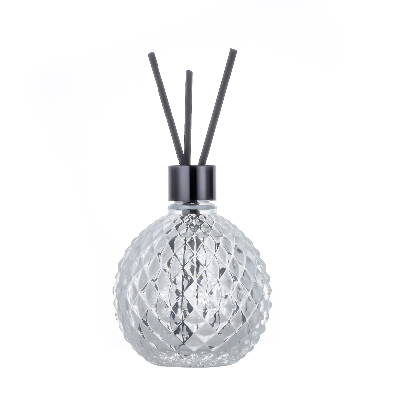 Hot sale Glass Cosmetic Jars Wholesale - round shape empty diffuser bottles wholesale Cui Can Glass detail pictures