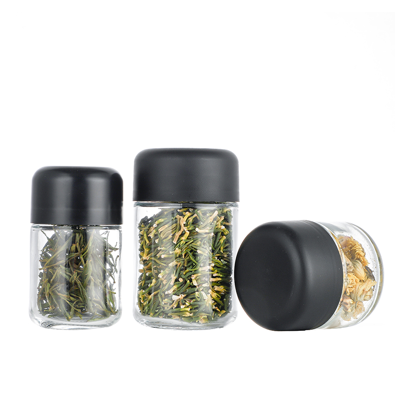 OEM/ODM China 4 Oz Candle Jars Wholesale - Child resistant cap clear hemp glass jar Cui Can Glass detail pictures