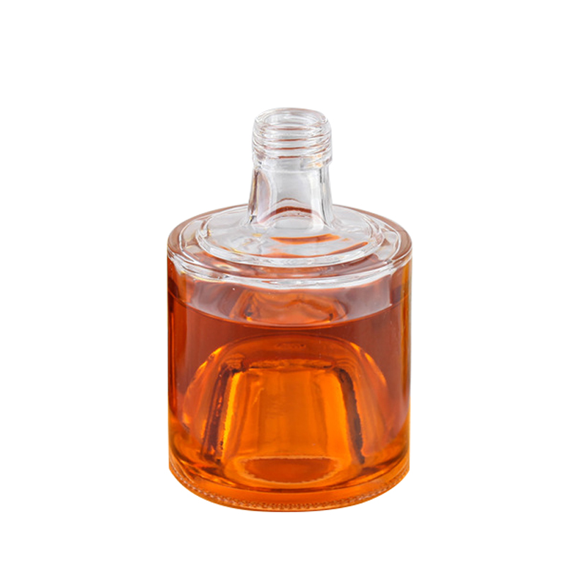 factory Outlets for Red Glass Wine Bottles For Sale - wholesale round shape fruit wine bottle Cui Can Glass detail pictures