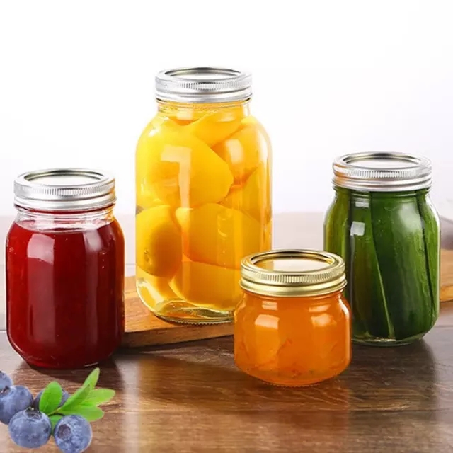 Buy Wholesale China Wide Mouth Food Storage Jar With Airtight Wood Lid Glass  Mason Jars Bulk Glass Bottle Glass Conister & Glass Jars at USD 0.63