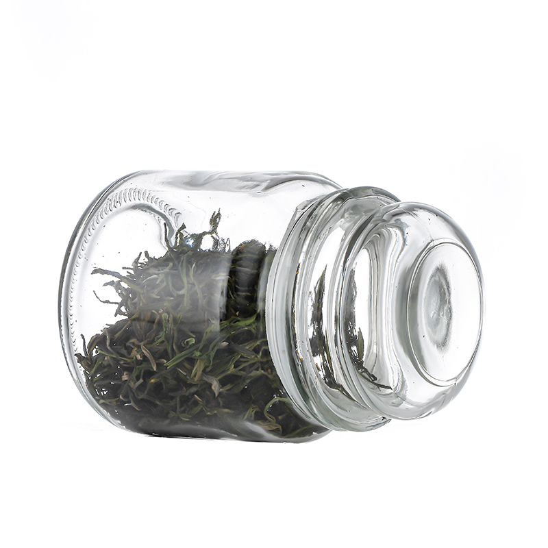 High Quality Amber Glass Candle Jars Bulk - Round shape 500ml 750ml Hemp GlassJar Cui Can Glass detail pictures