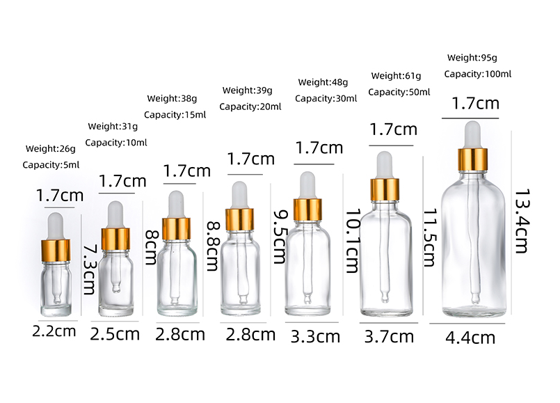China wholesaleCosmetic Spray Bottle- 1oz Frosted Clear Glass Dropper Bottle 5ml 10ml 15ml 20ml 30ml 50ml 100ml essential oil bottle with Dropper Cui Can Glass detail pictures