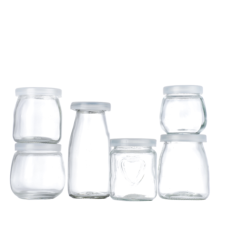Wholesale PricePerfume Glass- Wholesale Food Grade 200ml 260ml 330ml 500ml 1000ml Glass Milk Bottle with Metal Lid Cui Can Glass detail pictures