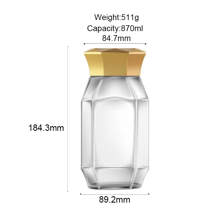 880ml glass coffee jar