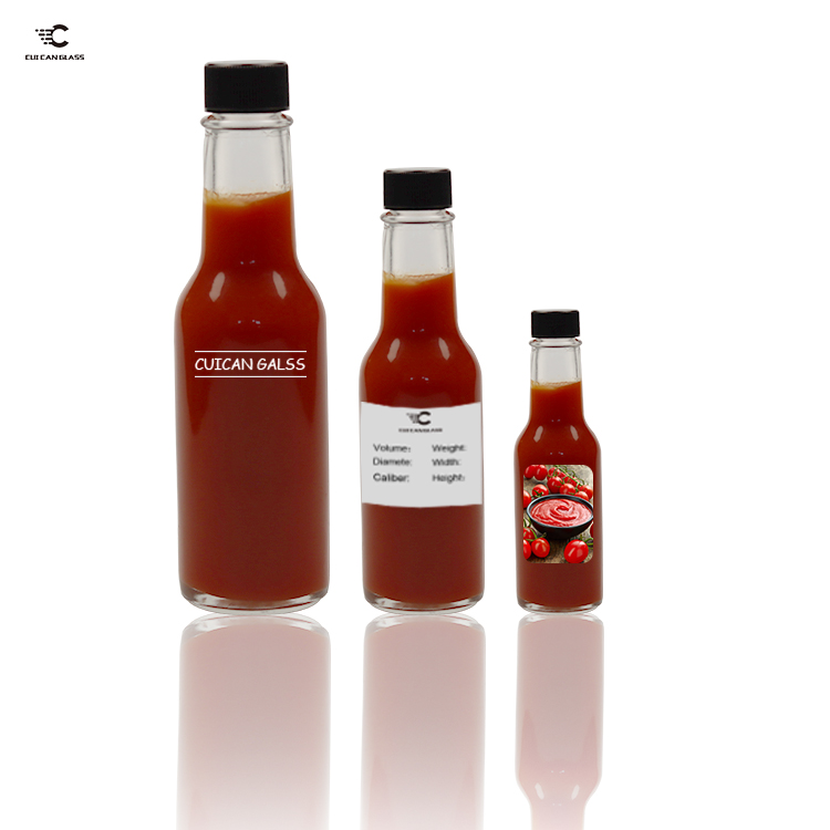 Factory wholesaleTea Glass Price- Hot sell 3oz 5oz 8oz hot sauce woozy glass bottlewholesale Cui Can Glass detail pictures