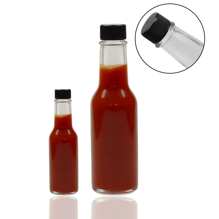 OEM Supply  Unusual Kitchen Canisters  - Hot sell 3oz 5oz 8oz hot sauce woozy glass bottle  Cui Can Glass