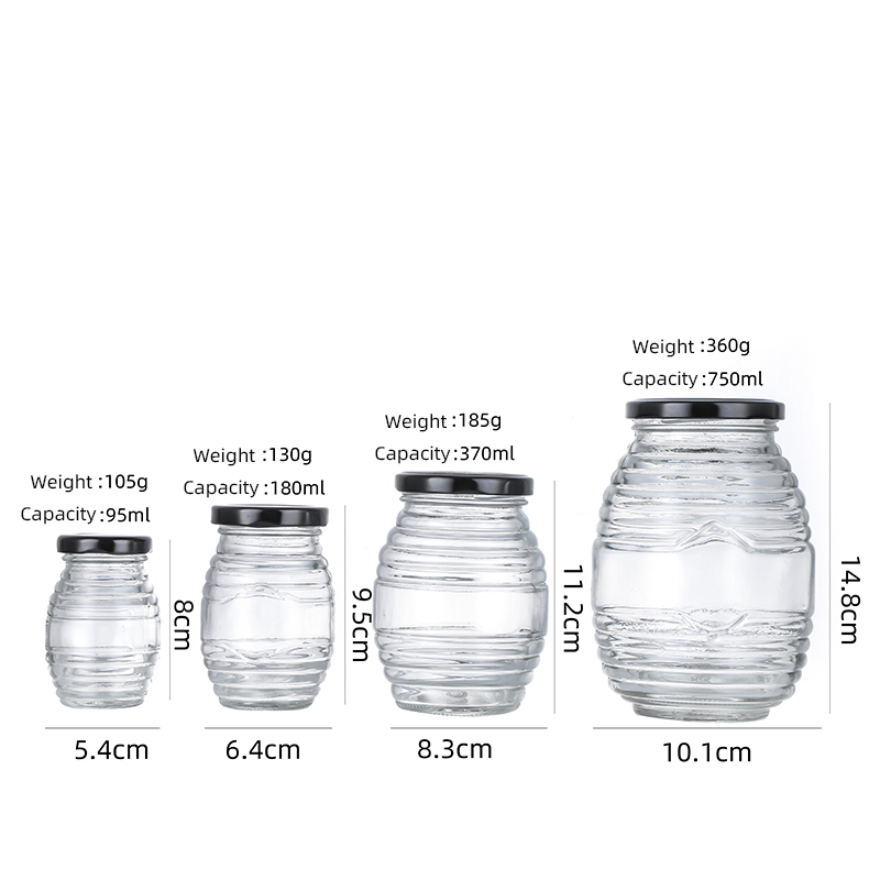 Custom round shape honey jars for sale