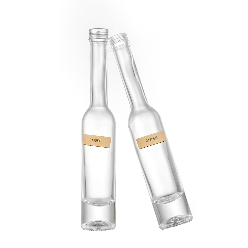 Factory SupplyFermentation Lids- 95ml Liquor Gin Whisky Glass Vodka Spirit Bottle With Wooden Stopper Cui Can Glass detail pictures