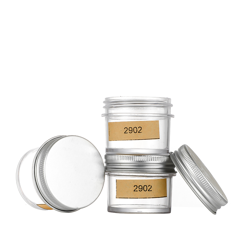 Manufactur standardStained Glass Cups- 1.5oz 45ml Empty Cylinder Food Caviar Jam Glass Storage Jar With Silver Lid Cui Can Glass detail pictures